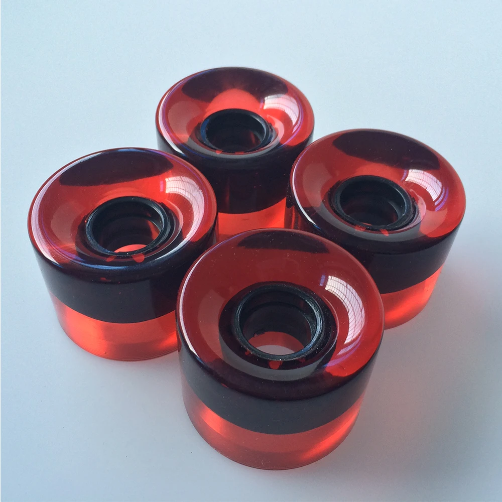 1Set (4pcs)  60X45 mm Pu Cruiser Skateboard Wheels Blank Pro fit  Mini Long Skate Board