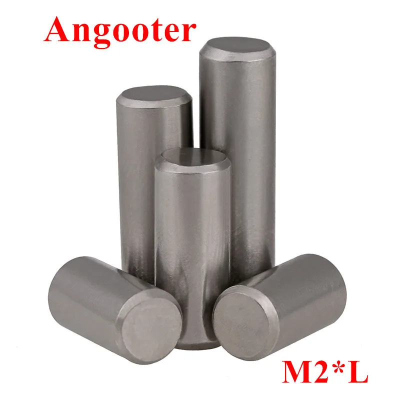 M2 GB119 SUS304 Stainless Steel Dowel Pins Round Cylinder Parallel Pin Dia 2mm locating pin M2*8/10/12/16/20/25/30mm