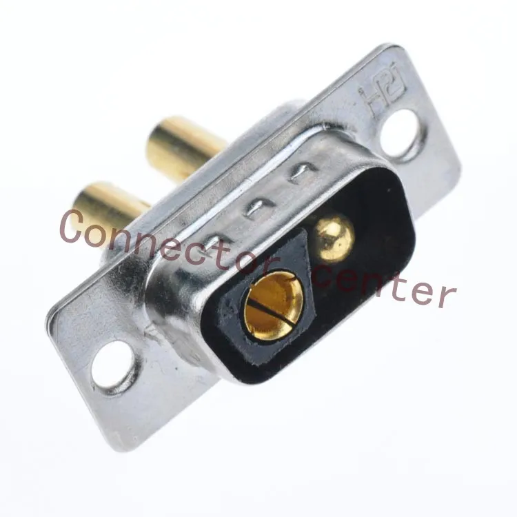 High Power DSUB DB Connector 2V2 male Machined Pin Full Gold Flash Wire Type