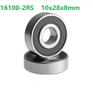 10pcs/50pcs 16100-2RS 16100 RS 10x28x8mm Double cover Deep Groove Ball Bearing for bicycle bottom bracket 10*28*8mm