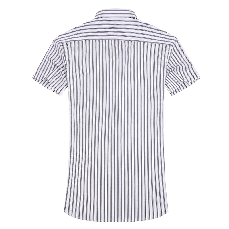 GREVOL Mùa Hè Mới Nam Cotton Ngắn Tay Áo Sọc Áo Sơ Mi Nam 100% Cotton Casual Shirts Nhiều Sọc Quay xuống áo sơ mi