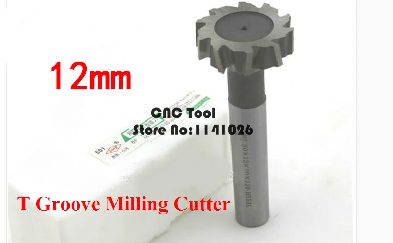 Free Shipping 1PCS 12*2*3*4*5mm High Speed Steel Straight Shank T Slot Milling Cutter for Copper Aluminum metal