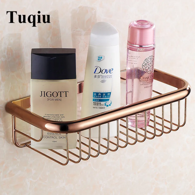 30CM Wall Mounted Antique/Black/Gold/Rose Gold/Chrome Bathroom Soap Basket Brass Bath Shower Shelf Soap Basket Holder