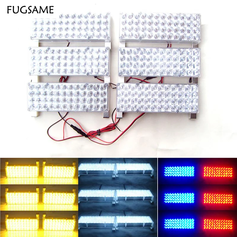 

FUGSAME 6*48 288 LED Car Vehicle Auto Warning Blinking Strobe Flash Emergency Lights Lightbar Deck Dash LIGHTS 12V