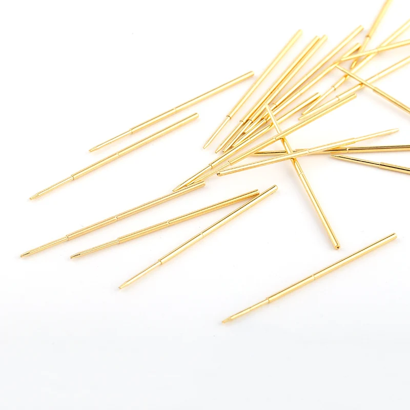 Durable Brass Spring Test Probe PAL75-F1 Household Metal Spring Test Probe Sleeve Length 33.35mm Spring Test Probe 100 / PCS