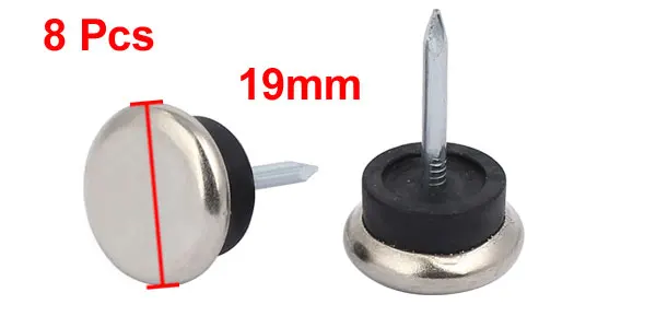Uxcell 8 sztuk meble krzesło stół noga stóp Glide slajd paznokcie ochraniacze 19mm x 28mm stopka do niwelowania meble glide gorąca sprzedaż