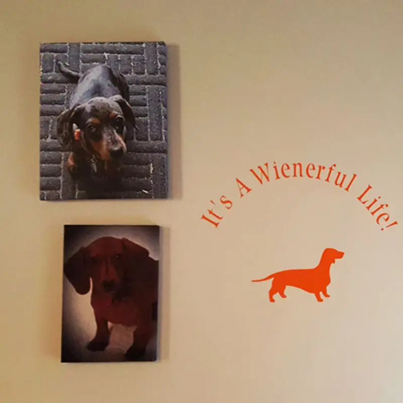 Wiener Dachshund Dog Vinyl Wall Decal Sticker Weiner Hotdog - It is a wienerful life