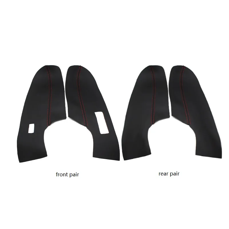 Microfiber Leather Only Sedan Car Door Armrest Panel Cover Protection Trim For VW Polo 2011 2012 2013 2014 2015 2016