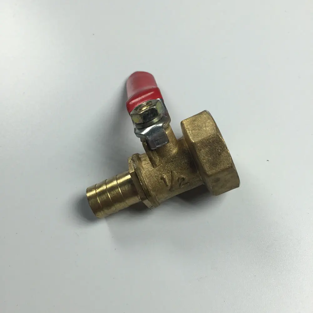 1Pc Gas Water Brass Ball Valve 1/8" 1/4" 3/8" 1/2" Female Thread 10mm Hose Barb Hole Diameter