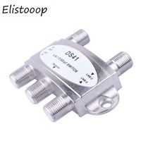 Elistooop TV DiSEqC Switch 4x1 DiSEqC Switch satellite antenna flat LNB Switch for TV Receiver