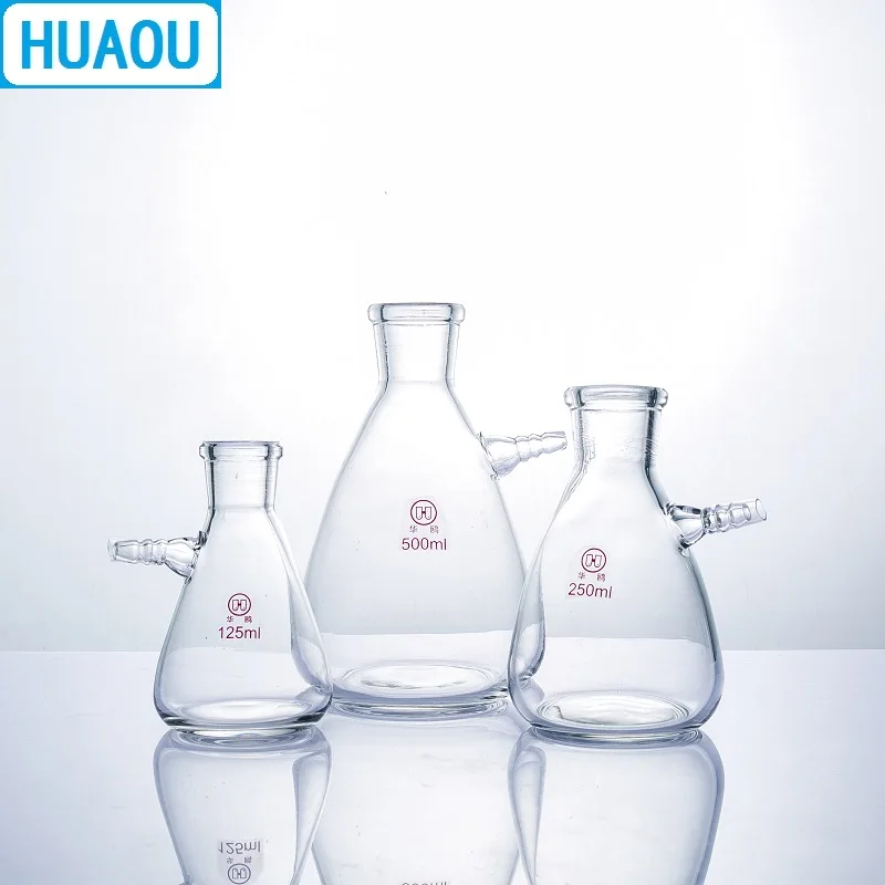 HUAOU 10000mL Filtering Flask 10L with Upper Tubulature Borosilicate 3.3 Glass Laboratory Chemistry Equipment