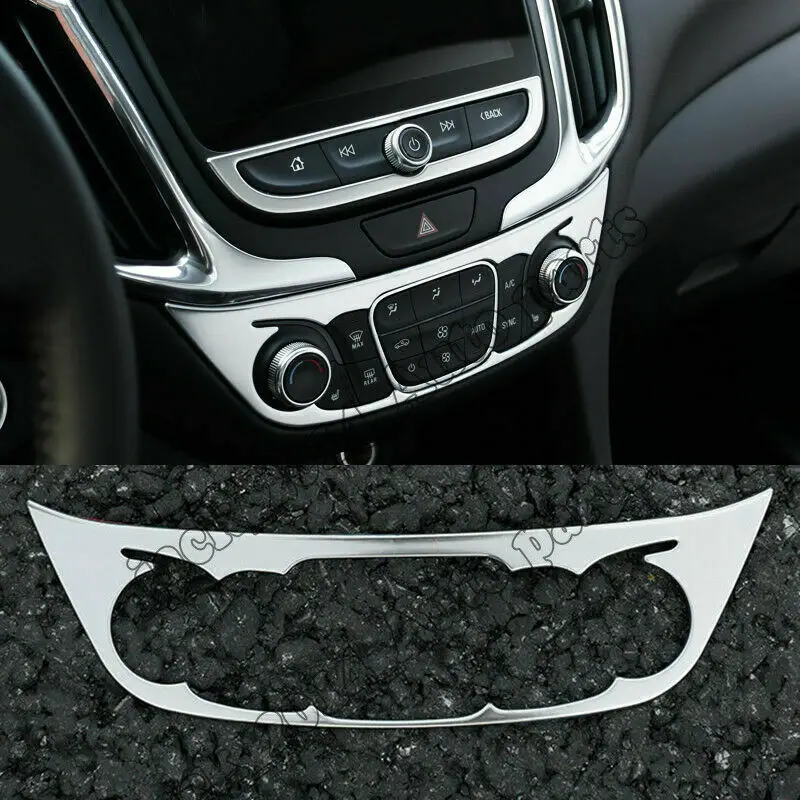 

Silver Stainless Car Air Condition Adjust Panel Trim Fit for Chevrolet Equinox 2017 2018