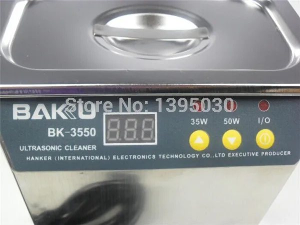 BAKU-limpiador ultrasónico de acero inoxidable, máquina de limpieza ultrasónica para joyería, odontología, prótesis, relojes, teléfono, gafas, 3550