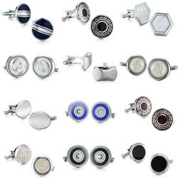 WN The all-new eighteen Crystal Enamel craft design classic style round Horse Cufflinks fashion men's French shirt Cufflinks
