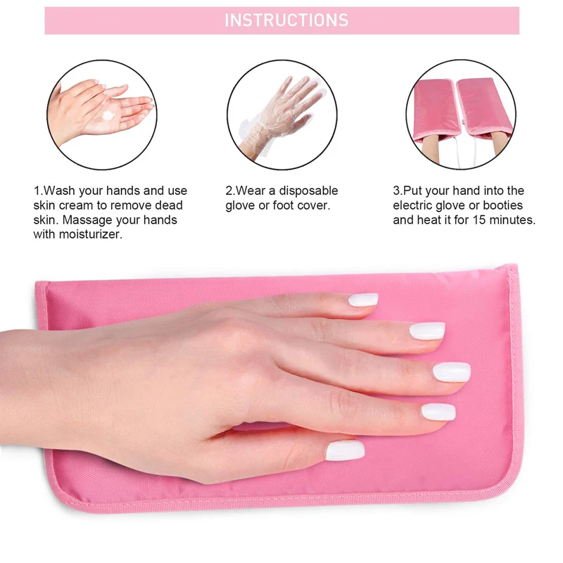 Paraffin Wax Heated Booties, Electric Heated Mittens Gloves for Hand & Foot Wax Treatment ,Therapy SPA Mitts for Women Beauty