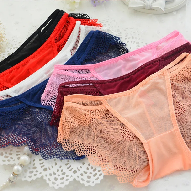 New 3Pcs/lot Sexy lingerie Transparent Panties Girl Underwear Lovely Teenage Girl Panties Briefs For Kids Children Clothing