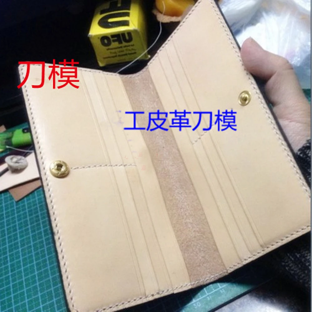 Máquina de molde de cuchillo troquelado de billetera larga simple para manualidades de cuero, juego de herramientas de perforación manual, 190x90