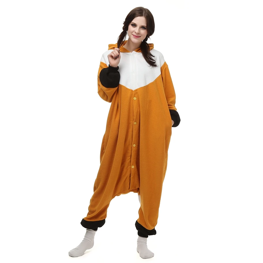 Miss Fox Fleece Kigurumi Women Jumpsuit Onesie Pajamas Halloween Party Cosplay Costumes For Adults