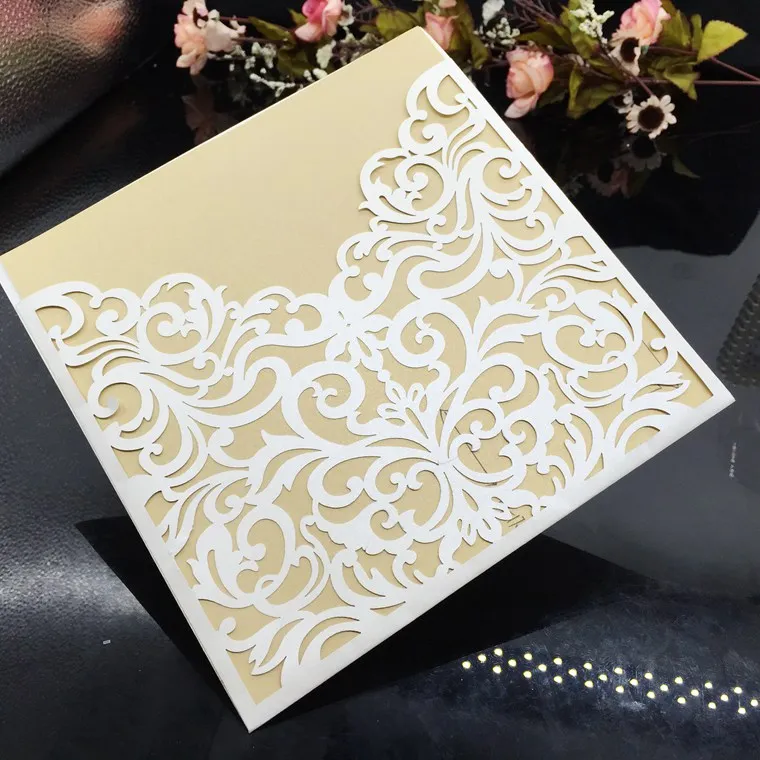 200pcs 150*150mm Invitation Card Greeding Birthday Cards Postcard For Wedding Party Q97