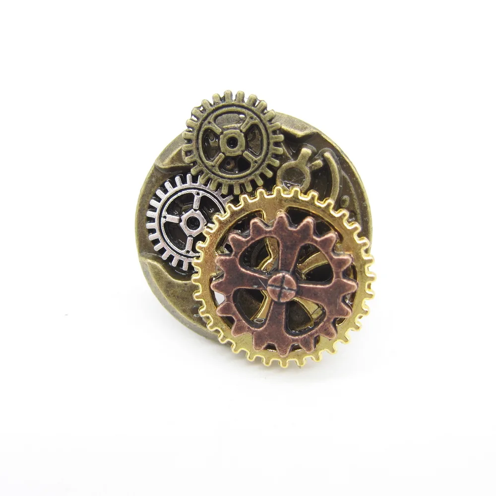 2018 Cykopv Original Design DIY Gears Vintage Industrial Mechanism Steampunk Ring Adjustable Size