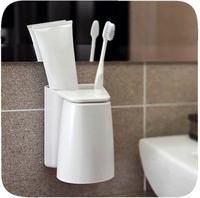 Creative Magnetic Tooth Mug  3 Colors Wash Gargle Suit Wash Cup 2 In 1 Toothbrush Holder Set porta escova dente Free Shipping