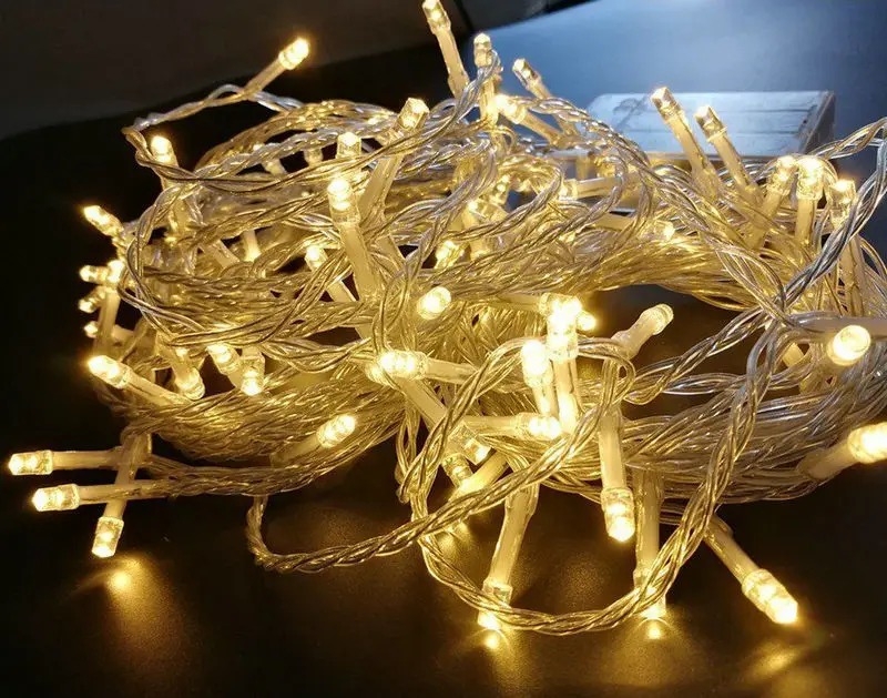 10m 80LED String Fairy Lights AA Battery Operated Christmas Xmas Wedding Party Garden Home tree DIY Decor-WARM WHITE