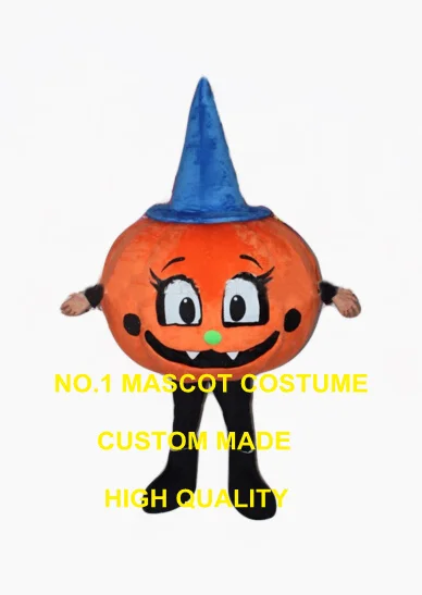 

New blue hat Halloween Pumpkin Mascot Costume Adult Cartoon Character Hot Sale Halloween Pumpkin theme Fancy Dress 2564