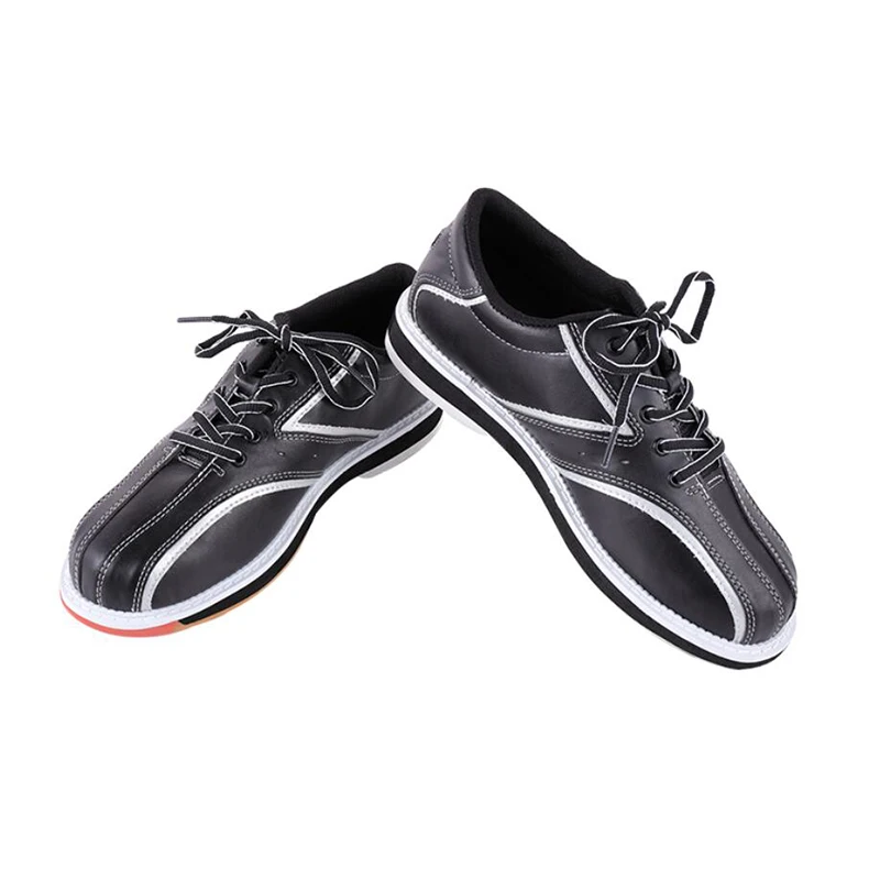 Leather Bowling Shoes For Men Professional Fitness Sports Shoes Bowling Supplies Skidproof Training Shoes Sneakers