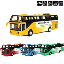 Original gift packaging bus,1:50 scale alloy pull back bus model,sound and light toys car,Wholesale, resale, sales cooperation