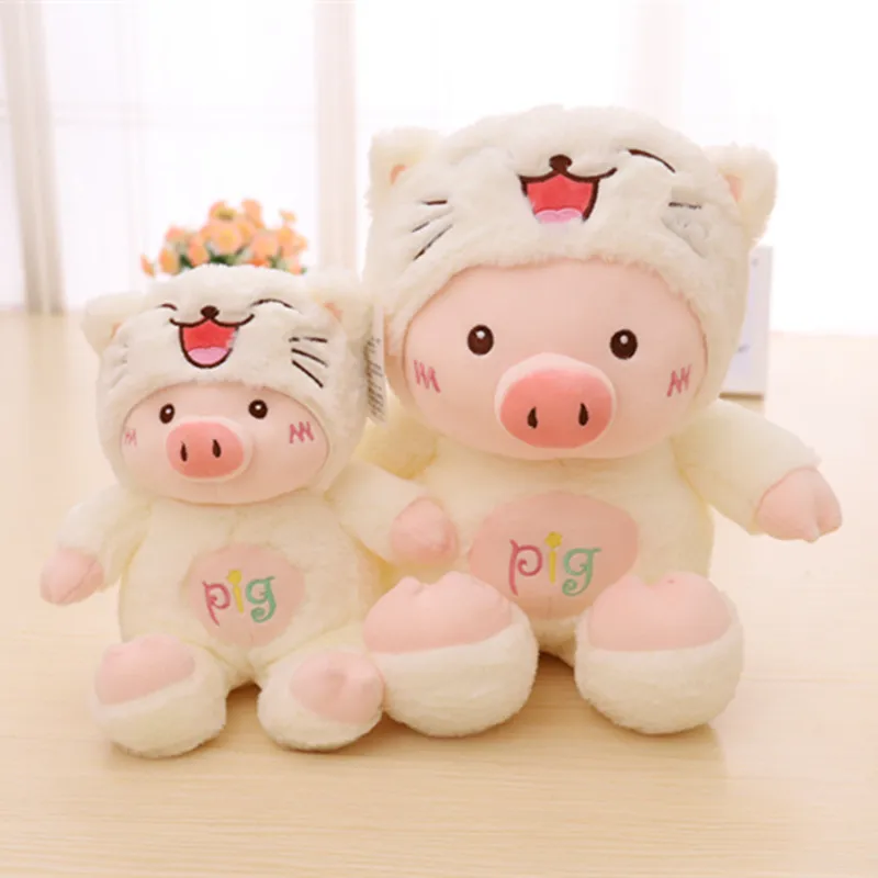 Kawaii Pig Stuffed Plush Doll Cosplay Cat&Bear&Dog Toy Baby Soft Animal Pig Pillow Children Girl Birthday Christmas Gift