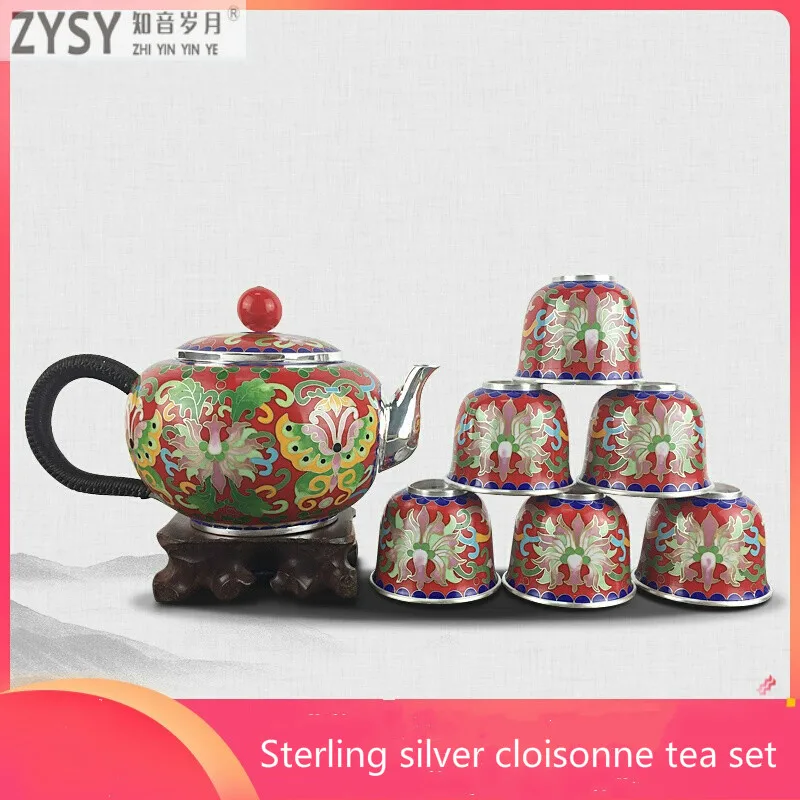 Pure silver exquisi teteapot kettles tea cup  chinese kung fu tea set drinkware