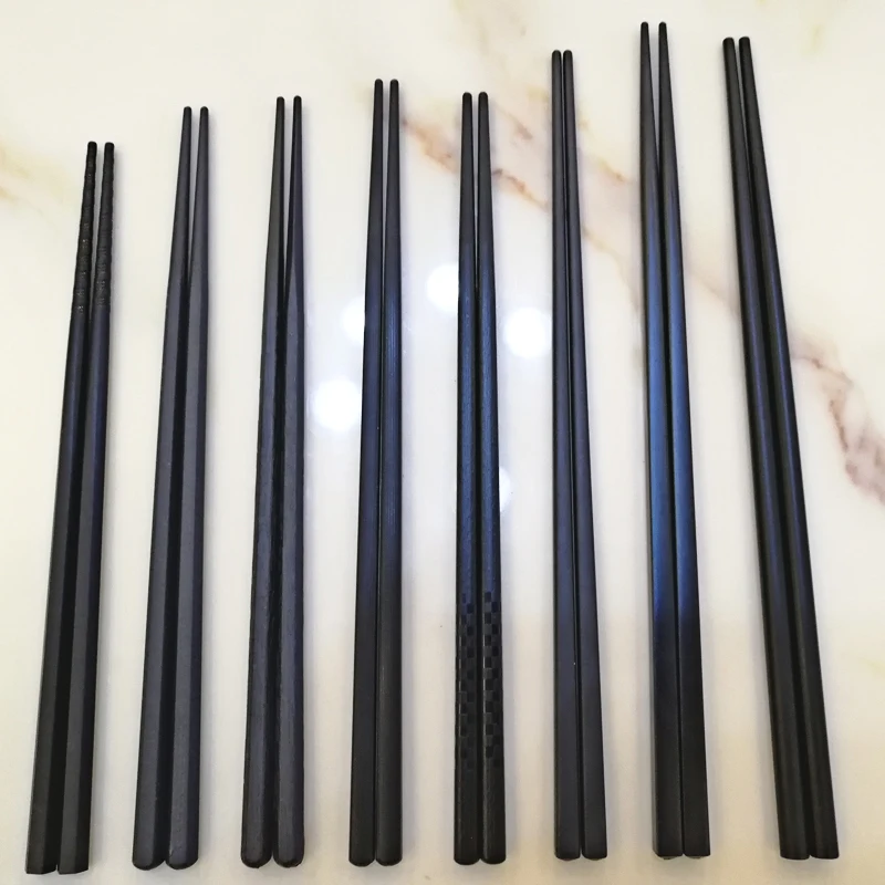 High Quality Alloy Chopsticks Black Frost Sushi Chopsticks Restaurant Hot Pot Long Chopsticks Household Japanese Chopsticks