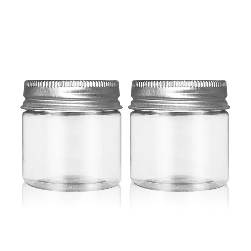 

BEAUTY MISSION 30ML 50pc/lot Empty Clear Aluminum Cap Cosmetic Tin Pot Lip Balm Jar Containers Oil Wax