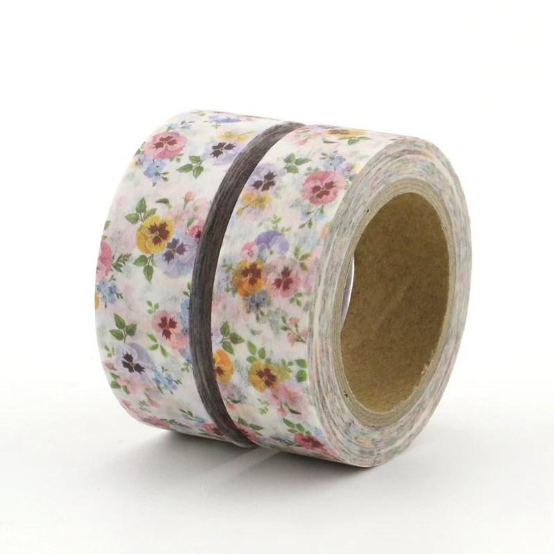 2PCS/lot Beautiful Elegant floral Decorative Washi Tapes Paper DIY Scrapbooking Adhesive Masking Tapes 10m School Office Supply