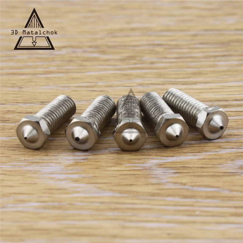 4 PCS All metal Stainless steel  Volcano Nozzle 0.4mm/0.6mm/0.8mm/1.0mm/1.75mm 3mm Lengthen Crater hotend For 3D Printer PLA/ABS