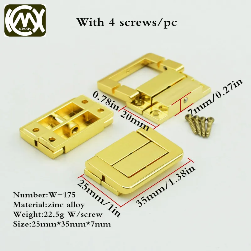 20pc 25*35mm KIMXIN Zinc alloy wooden box hardware accessories Collectioncase lock Locks for watchbox Woodencase latches w-175