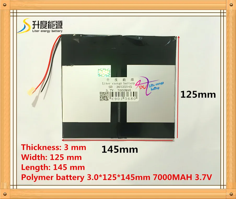 

Аккумулятор для планшета 3,7 В 7000 мАч, литий-ионный полимерный аккумулятор 30125145/литий-ионный аккумулятор для планшетного ПК
