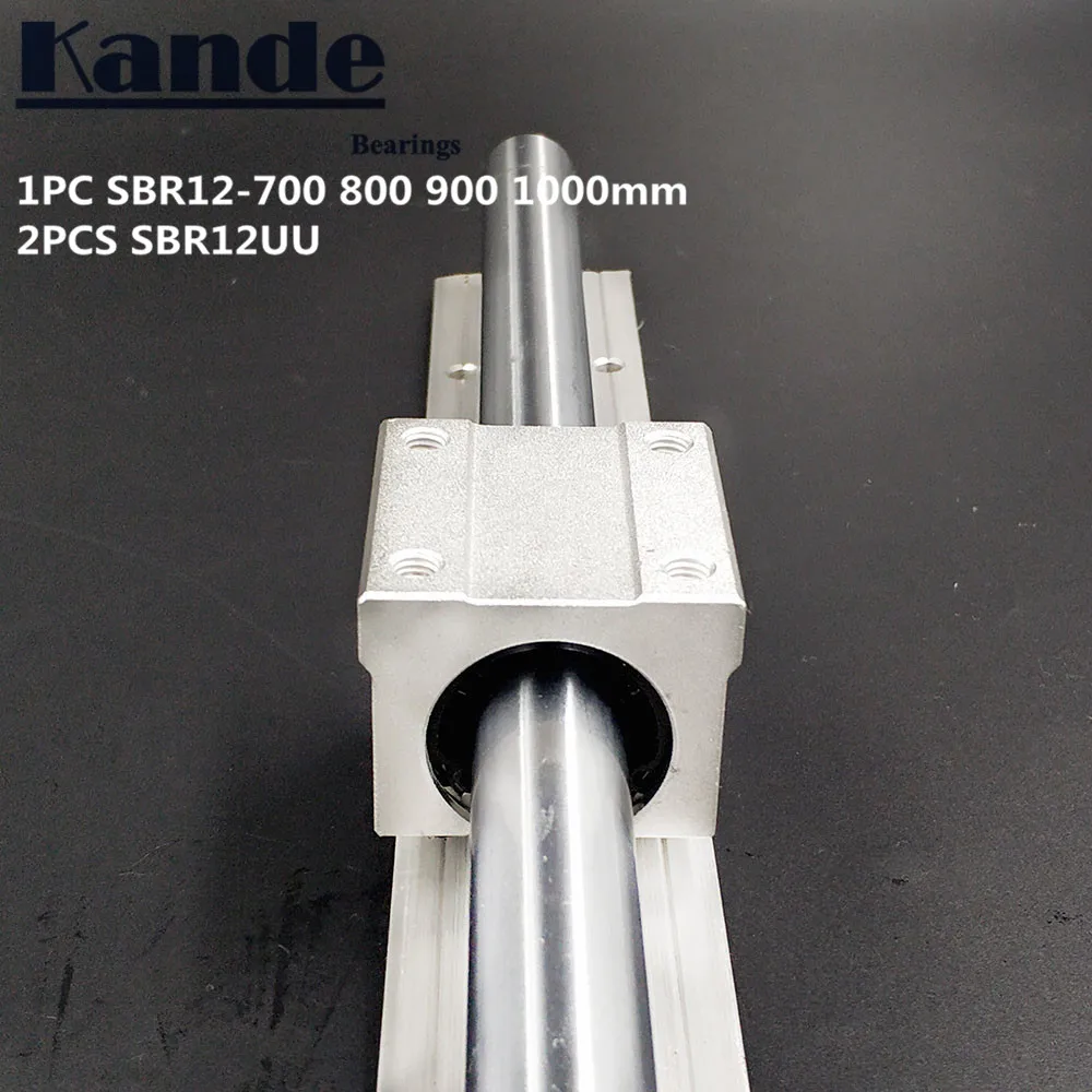 linear rail 12mm SBR12 - 600 650 700 800 850 mm  1 pc  linear guide SBR12 + 2 pcs SBR12UU blocks for CNC