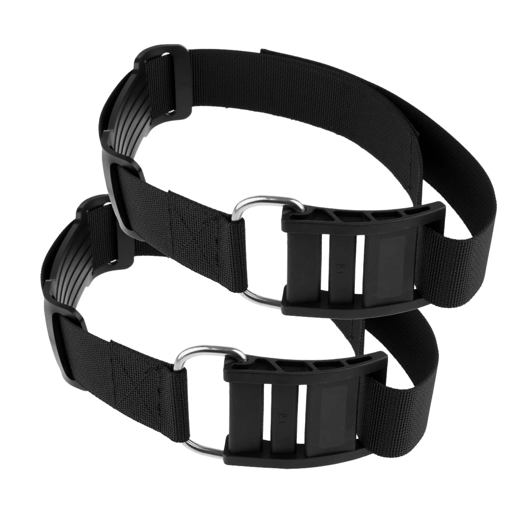 2pcs Scuba Diving BCD Tank Strap Band Cylinder Bottle Holder Carrier Keeper with Cam Buckles Diving Tank Holder Diver Equipment