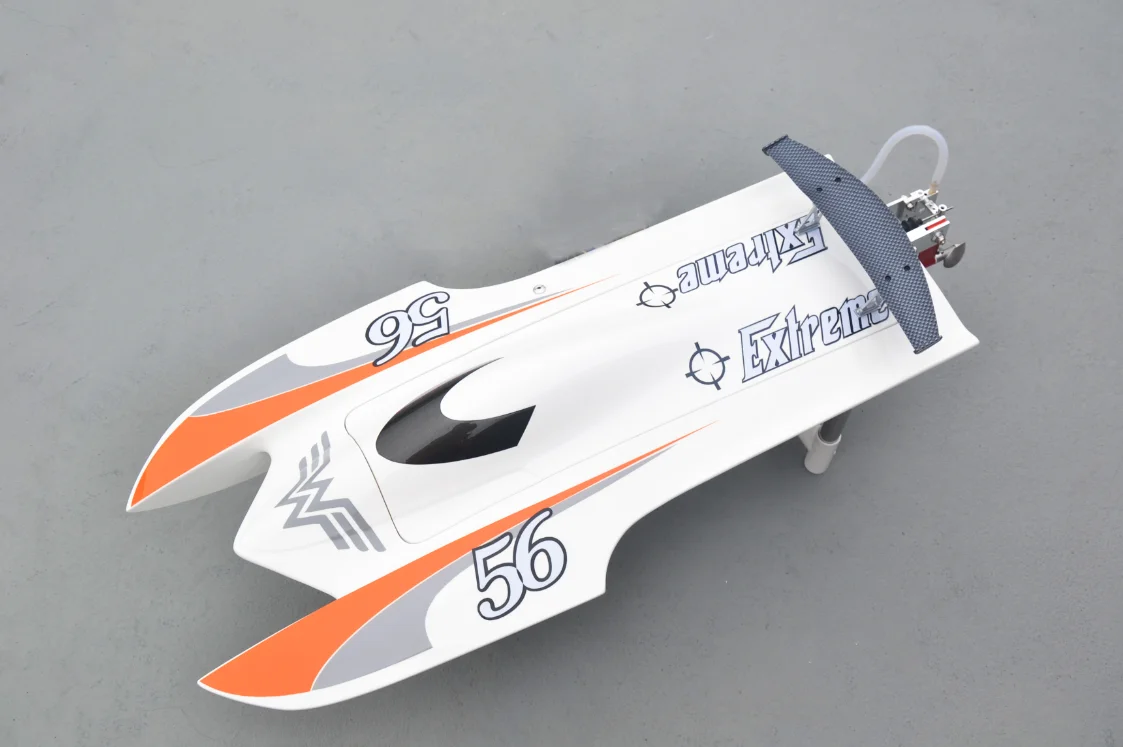 E22 KIT Tiger Teeth  Prepainted Electric RC Racing Boat Hull only for Advanced Player White TH02618