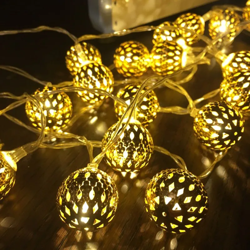 3M 20LED Moroccan Orb Ball String Light Fairy Light Party Christmas Wedding Home Decor Light Lamp Holiday Lighting