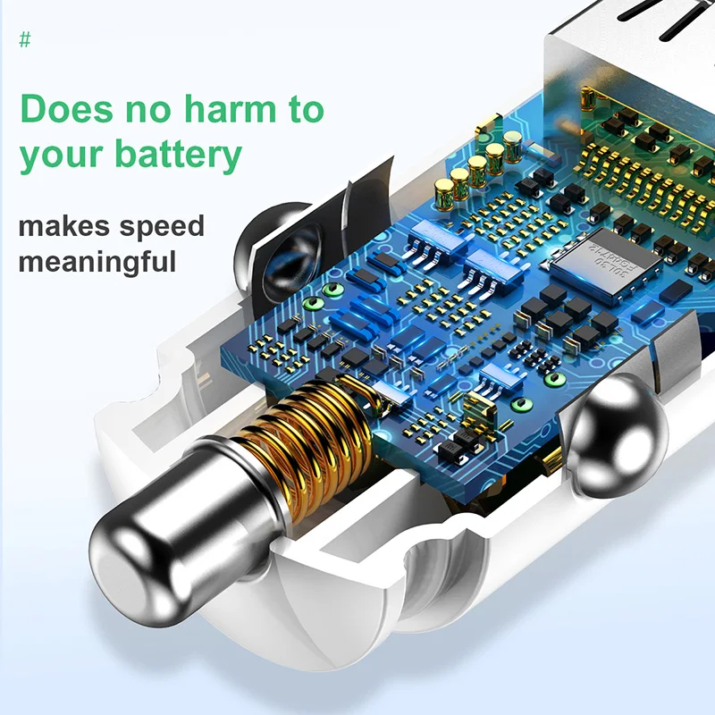 Baseus-Carregador de carro para Huawei, Xiaomi, iPhone 14, Carregamento Rápido 4.0, 3.0, USB, Tipo-C, Carregamento Rápido, 30W