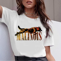 Beagle Border Collie Malinois 90s T Shirt Women Korean Bull Terrier Rottweiler T-shirt Cute Whippet Greyhound Tshirt Tops Female