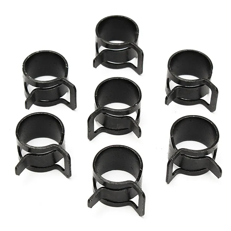 10/20pcs Hose Clamps Fuel Hose Line Water Pipe Clamp Hoops Air Tube Fastener Spring Clips M6-32mm