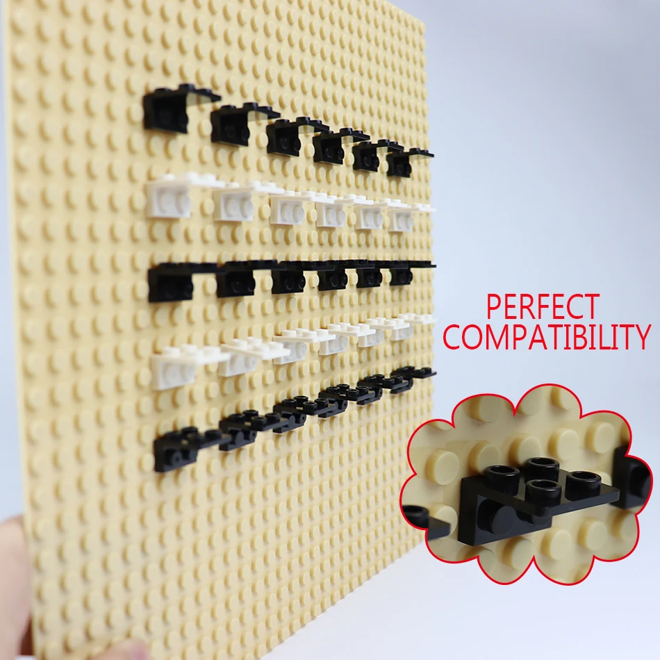 50PCS 2X2 Dots Figures Stand Base Plate Holder Wall Display DIY MOC Showcase Bracket Building Blocks Parts Number 3956 Kids Toys