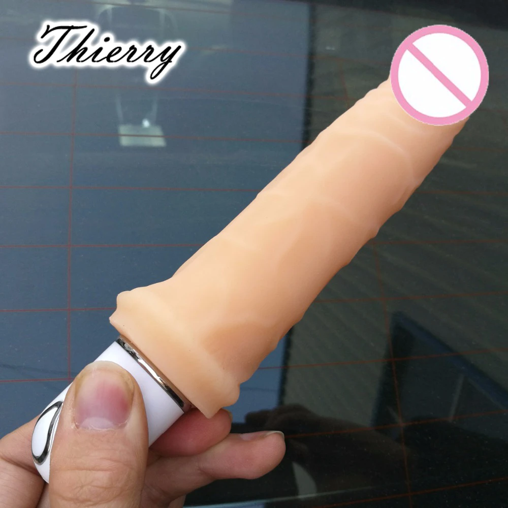 Thierry Super Soft Flexible Silicone Vibrating Dildo, Realistic Vibration Cock,Penis Vibrator,Sex Products Dick Toy for Women