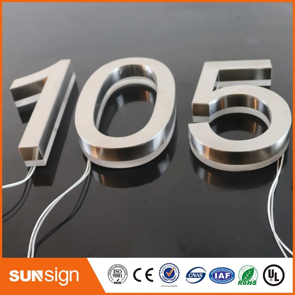 H 20cm Sunsign listrik led tanda nomor rumah inspiratif huruf