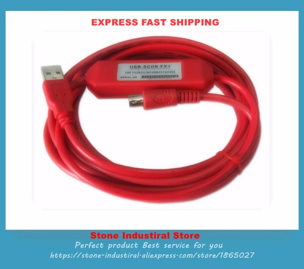 SC09-FX For FX1N 2N 1S 3U Series PLC ProgramCable USB-SC09-FX Download USB To RS422 Adapter Support Win7 New