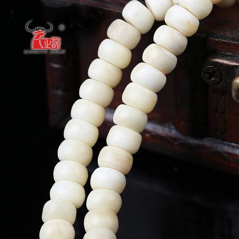 15PCS Natural yak bone beads Tibetan rosary beads DIY jewelry accessories.hole 1.5mm.