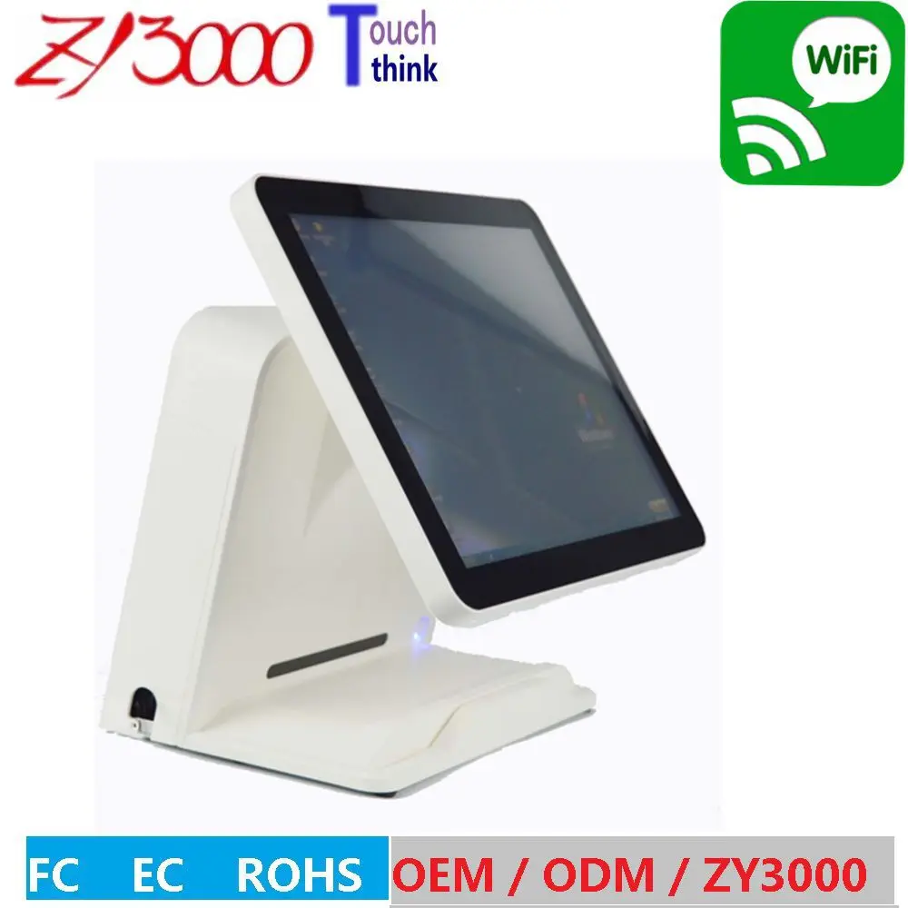 Factory Price 15" Windows All In One Touch Screen Have English VFD Customer Display Pos System